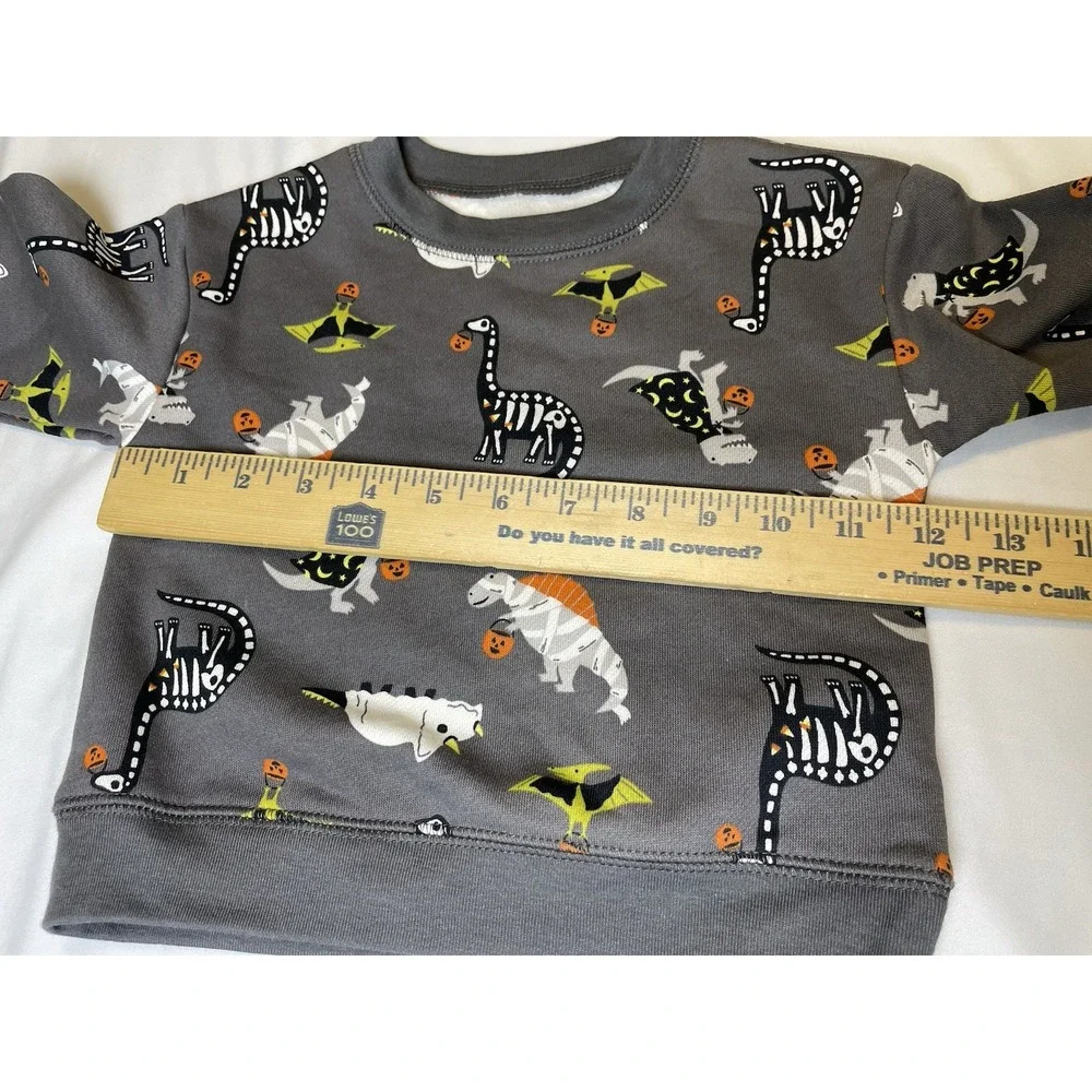 Carters‎ NWT spooky Dinosaurs Halloween 12m Crew Neck Sweatshirt